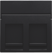 Niko Черный Накладка на розетку RJx2 161-65200