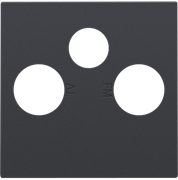 Niko Антрацит Накладка TV/FM/SAT 122-69551