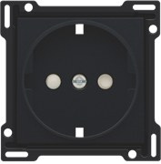 Niko Черный Накладка розетки с шт., с/з 161-66901