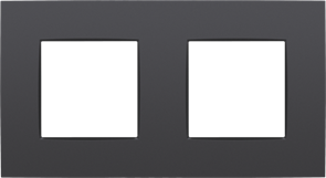 Niko Intense Антрацит Рамка на 2 поста 122-76800