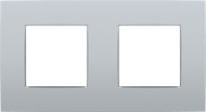 Niko Intense Серебро Рамка на 2 поста 121-76800