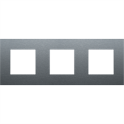 Niko Pure Металл Свинцово-серый Рамка на 3 поста 220-76700