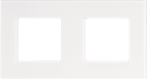 Niko Pure Прозрачный белый Рамка на 2 поста 241-76800