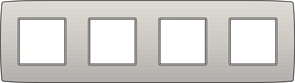 Niko Original Серый Рамка на 4 поста 102-76400