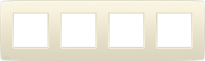 Niko Original Слоновая кость Рамка на 4 поста 100-76400
