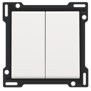 Niko Пластик Белая сталь Клавиша двойная 154-61505