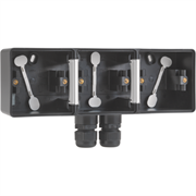 Niko Hydro Черный Горизонтальная монтажная коробка на 3 поста 761-84952