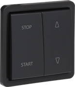 Niko Hydro Черный Переключатель для жалюзи, мех блокировка, IP55, пруж клеммы 761-35905