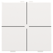 Niko Home Control Пластик Белая сталь Кнопка  4-клавишная 154-51004