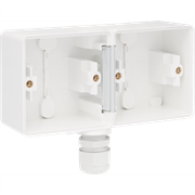 Niko Hydro Белый Рамка на 2 поста, гориз, 1 вход M20, с каб/вводом 701-84851