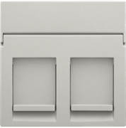 Niko Серый Накладка на розетку RJx2 102-65200