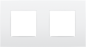 Niko Intense Рамка на 2 поста, белый матовый 131-76800