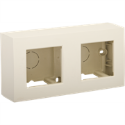 Niko Слоновая кость Монтажная коробка, накладная, 2 поста 100-80200