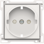 Niko Пластик Белая сталь Накладка розетки с шт., с/з 154-66901