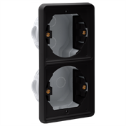 Niko Hydro Черный Рамка на 2 поста, встраиваемая, вертик 761-74000