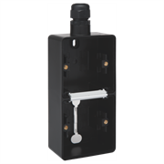 Niko Hydro Черный Рамка на 2 поста, вертик, 1 вход M20, с каб/вводом 761-84251