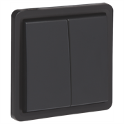 Niko Hydro Черный Кнопка 2-клавишная NO or NC, IP55, пруж клеммы 761-35005