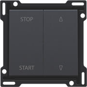 Niko Антрацит Накладка на выключатель для жалюзи 122-65905