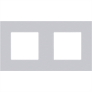 Niko Pure Алюминий Серый Рамка на 2 поста 155-76800