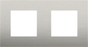 Niko Pure Cталь/антрацит Рамка на 2 поста 150-76800