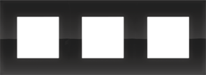 Niko Pure Прозрачный черный Рамка на 3 поста 242-76700