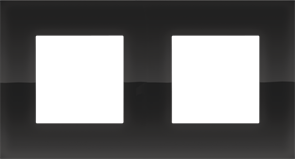 Niko Pure Прозрачный черный Рамка на 2 поста 242-76800