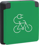 Niko Hydro Черный Розетка зарядки электровелосипеда, пруж клеммы 761-36875