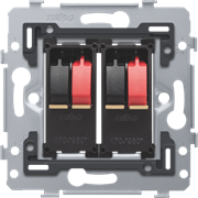 Niko Аудиорозетка с пруж клеммами 4мм2, двойная, винт клеммы 170-79701