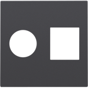 Niko Накладка TV + RJ, антрацит 122-65702