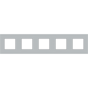 Niko Pure Cталь/антрацит Рамка на 5 постов 150-76005