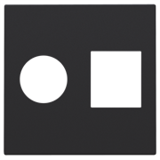 Niko Накладка TV + RJ, черный 161-65702