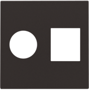 Niko Накладка TV + RJ, шоколад 124-65702