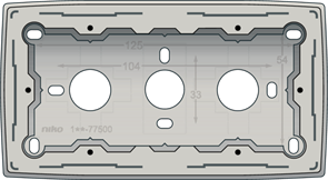 Niko Серый Коробка для накл монтажа, двойная 102-77500