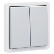 Niko Hydro Серый Кнопка 2-клавишная NO or NC, IP55, пруж клеммы 700-35005