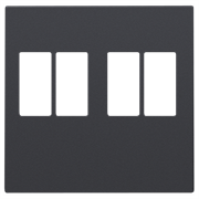 Niko Накладка двойной аудиорозетки, 4мм2, антрацит 122-69701