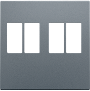 Niko Накладка двойной аудиорозетки, 4мм2, свинцово-серый 220-69701