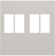 Niko Накладка двойной аудиорозетки, 4мм2, серый 102-69701