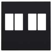 Niko Накладка двойной аудиорозетки, 4мм2, черный 161-69701