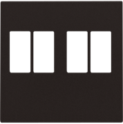 Niko Накладка двойной аудиорозетки, 4мм2, шоколад 124-69701