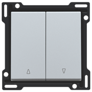 Niko Накладка на выключатель для жалюзи, серебро 121-65914