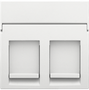 Niko Пластик Белая сталь Накладка на розетку RJx2 154-65200