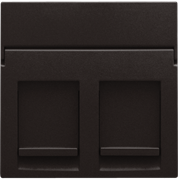 Niko Шоколад Накладка на розетку RJx2 124-65200