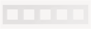 Niko Pure Прозрачный белый Рамка на 5 постов 241-76005