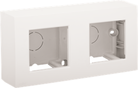 Niko Белый Монтажная коробка, накладная, 2 поста 101-80200