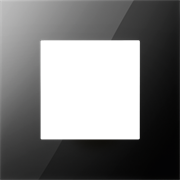 Niko Pure Прозрачный черный Рамка на 1 пост 242-76100