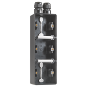 Niko Hydro Черный Вертикальная монтажная коробка на 3 поста 761-84352