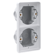 Niko Hydro Серый Рамка на 2 поста, встраиваемая, вертик 700-74000