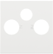 Niko Пластик Белая сталь Накладка TV/FM/SAT 154-69551