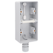 Niko Hydro Серый Рамка на 2 поста, вертик, 1 вход M20, с каб/вводом 700-84251