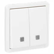 Niko Hydro Белый Кнопка 2-клавишная NO or NC, с/п, IP55, пруж клеммы 701-35105